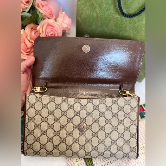 GUCCI Vintage Pouch/Crossbody/handle Purse. Authentic - Picture 3 of 12